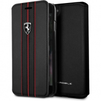 Ferrari Off Track Logo Book pouzdro pro iPhone SE (2020/2022) / 8 / 7 - černá