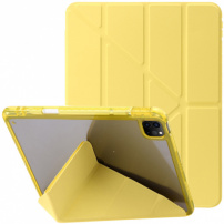Pouzdro s transparentní zadní stranou a origami stojánkem pro iPad Pro 13" (2024/2025) - žluté