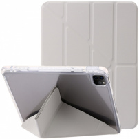 Pouzdro s transparentní zadní stranou a origami stojánkem pro iPad Pro 13" (2024/2025) - šedé