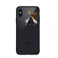 Ochranný kryt na iPhone XS - naštvaný tučňák 