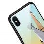 NXE kryt se skleněnou zadní stranou pro iPhone XS Max - Paříž - transparentní