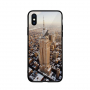 NXE kryt se skleněnou zadní stranou pro iPhone XS Max - Empire State Building - transparentní