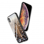 NXE kryt se skleněnou zadní stranou pro iPhone XS Max - Empire State Building - transparentní