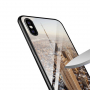 NXE kryt se skleněnou zadní stranou pro iPhone XS Max - Empire State Building - transparentní