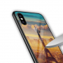 NXE kryt se skleněnou zadní stranou pro iPhone XS Max - Eiffelovka - transparentní