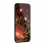 NXE kryt se skleněnou zadní stranou pro iPhone SE (2020/2022) / 8 / 7 - oranžová květina