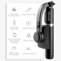 CYKE Q08 Bluetooth selfie tyč s tripodem a Gimbal stabilizátorem pro iPhone - černá