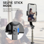 CYKE Q08 Bluetooth selfie tyč s tripodem a Gimbal stabilizátorem pro iPhone - černá