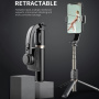 CYKE Q08 Bluetooth selfie tyč s tripodem a Gimbal stabilizátorem pro iPhone - černá