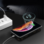 ROCK magnetický kryt s bezdrátovou powerbankou 5000mAh pro iPhone XS - černá
