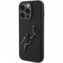 Karl Lagerfeld Karl Script Logo silikonový kryt pro iPhone 15 Pro - černý