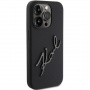 Karl Lagerfeld Karl Script Logo silikonový kryt pro iPhone 15 Pro - černý