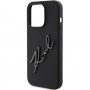 Karl Lagerfeld Karl Script Logo silikonový kryt pro iPhone 15 Pro - černý
