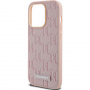 Karl Lagerfeld Monogram Metal Logo kryt s MagSafe pro iPhone 14 Pro Max - růžový