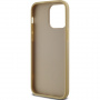 Karl Lagerfeld Wrinkled Signature Logo metalický kryt pro iPhone 14 Pro Max - zlatý