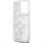 Karl Lagerfeld Liquid Glitter Monogram Gradient kryt pro iPhone 14 Pro Max - stříbrný