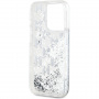 Karl Lagerfeld Liquid Glitter Monogram Gradient kryt pro iPhone 15 Pro Max - stříbrný