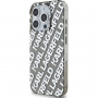 Karl Lagerfeld IML Electroplated Repeated Logo kryt pro iPhone 15 Pro Max - stříbrný