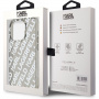 Karl Lagerfeld IML Electroplated Repeated Logo kryt pro iPhone 15 Pro Max - stříbrný
