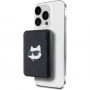 Karl Lagerfeld Embossed Choupette Head bezdrátová MagSafe powerbanka s portem USB-C - 5 000 mAh - černá
