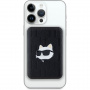 Karl Lagerfeld Embossed Choupette Head bezdrátová MagSafe powerbanka s portem USB-C - 5 000 mAh - černá