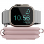 ENERGEA GoMag Trio Plus 3v1 bezdrátová MagSafe nabíječka pro iPhone / Apple Watch / AirPods - 15W - růžová