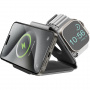 ENERGEA GoMag Trio Plus 3v1 bezdrátová MagSafe nabíječka pro iPhone / Apple Watch / AirPods - 15W - šedá