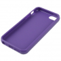 Gumový hladký kryt pro iPhone 5 / 5S / SE (2016) - fialový