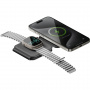 ENERGEA GoMag Trio Plus 3v1 bezdrátová MagSafe nabíječka pro iPhone / Apple Watch / AirPods - 15W - šedá
