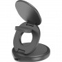 ENERGEA GoMag Gyre 3v1 skládací magnetický bezdrátový stojánek pro iPhone / Apple Watch / AirPods - 15W - šedý