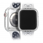 DUX DUCIS 2v1 sada ochranných pouzder pro Apple Watch 44mm - stříbrnočirá