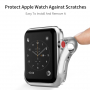 DUX DUCIS 2v1 sada ochranných pouzder pro Apple Watch 44mm - stříbrnočirá