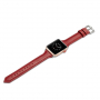 Stylový kožený řemínek pro Apple Watch Ultra 49mm / 46mm / 45mm / 44mm / 42mm - červený