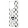 Karl Lagerfeld Monogram Choupette kryt pro iPhone 15 Pro Max - stříbrný