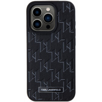 Karl Lagerfeld Monogram Metal Logo kryt s MagSafe pro iPhone 15 Pro Max - černý