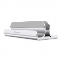 BESTAND 2v1 vertikální stojánek pro iPhone / iPad / Macbook - stříbrná