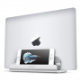 BESTAND 2v1 vertikální stojánek pro iPhone / iPad / Macbook - stříbrná