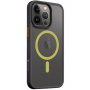 Tactical Hyperstealth 2.0 transparentní kryt se žlutým MagSafe pro iPhone 13 Pro - černý