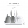 BESTAND 2v1 vertikální stojánek pro iPhone / iPad / Macbook - stříbrná