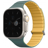 UNIQ Revix Evo oboustranný řemínek pro Apple Watch Ultra 49mm / 46mm / 45mm / 44mm / 42mm - petrolejovožlutý