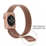Kovový řemínek milánský tah pro Apple Watch Ultra 49mm / 46mm / 45mm / 44mm / 42mm - růžovozlatý