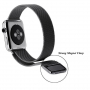 Kovový řemínek milánský tah pro Apple Watch Ultra 49mm / 46mm / 45mm / 44mm / 42mm - černý