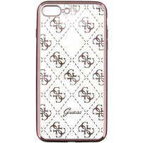 Guess 4G TPU pouzdro pro iPhone 7 Plus / 8 Plus - růžově zlaté