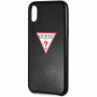 Guess PU Leather Case Triangle kryt pro iPhone XS Max - černý