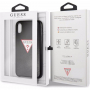 Guess PU Leather Case Triangle kryt pro iPhone XS Max - černý