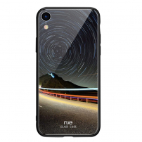NXE kryt se skleněnou zadní stranou pro iPhone XR - noční obloha