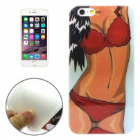 Ochranný kryt / obal s průhledným obvodovým rámečkem pro Apple iPhone 6S / 6 - sexy dívka s černými vlasy