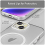 Matný průsvitný kryt s MagSafe pro iPhone 16 Plus - bílý