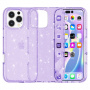 Transparentní kryt se třpytkami pro iPhone 16 Pro Max - fialový