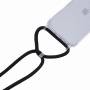 Transparentní kryt se šňůrkou pro iPhone 16 Pro - černý